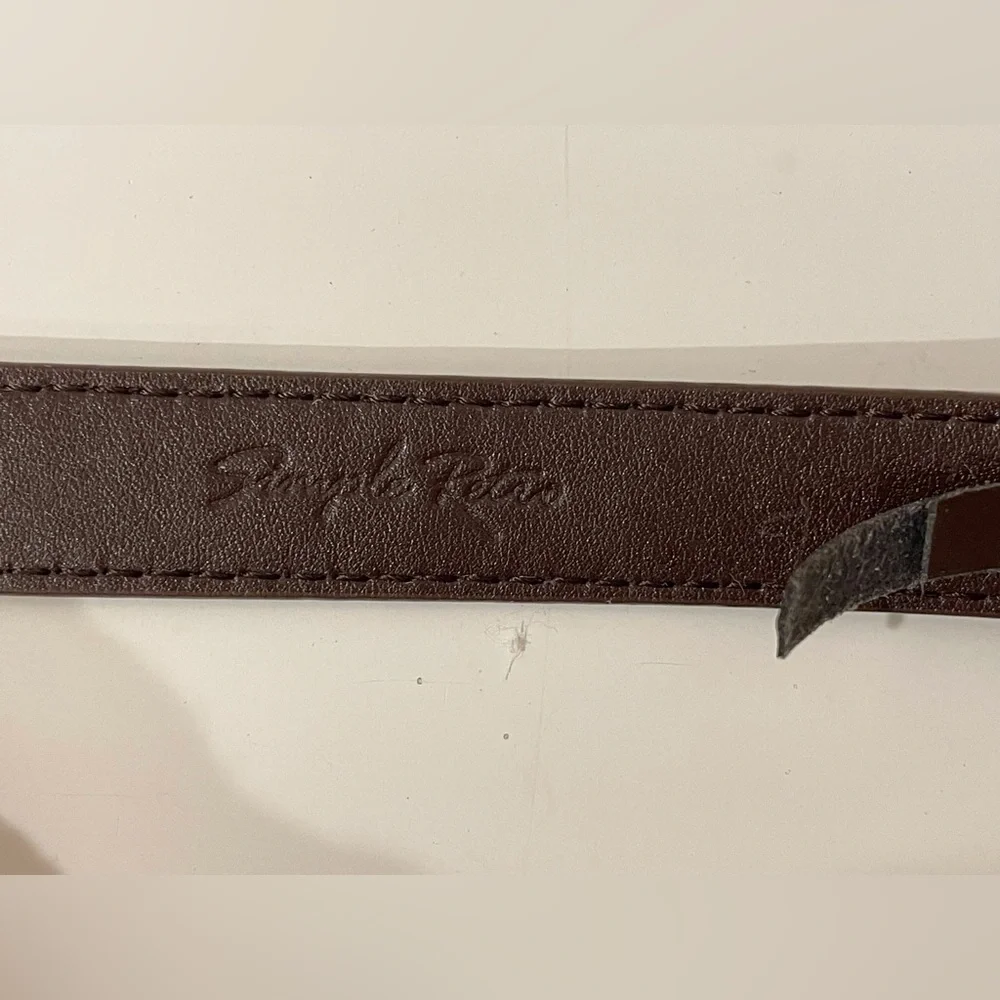 Simple Retro Vintage Women’s Brown Slim‎ Belt Size 26”/28”